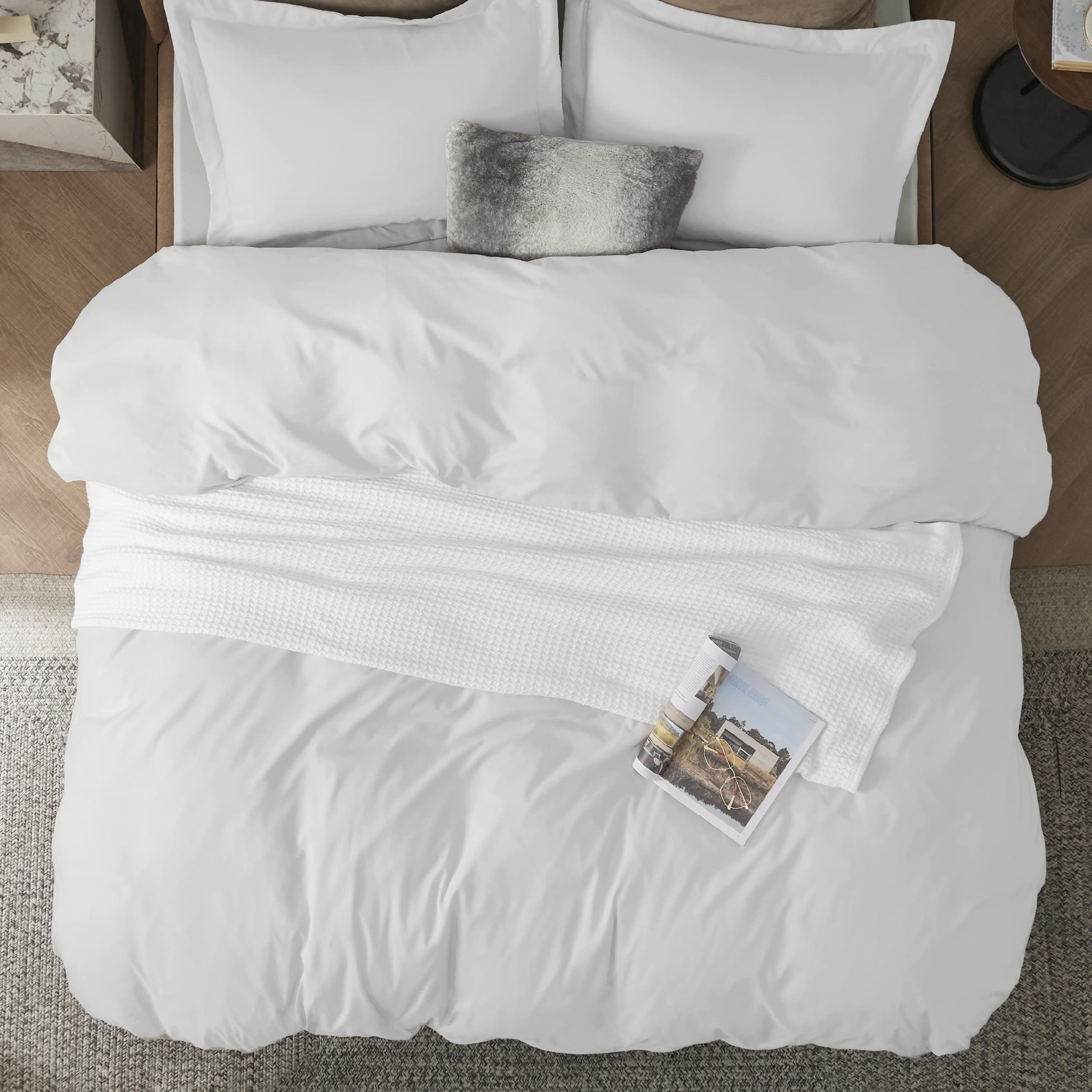 Foto 5 pulgar | Funda de Edredón Bedsure Queen Size Poliéster Blanco - Venta Internacional