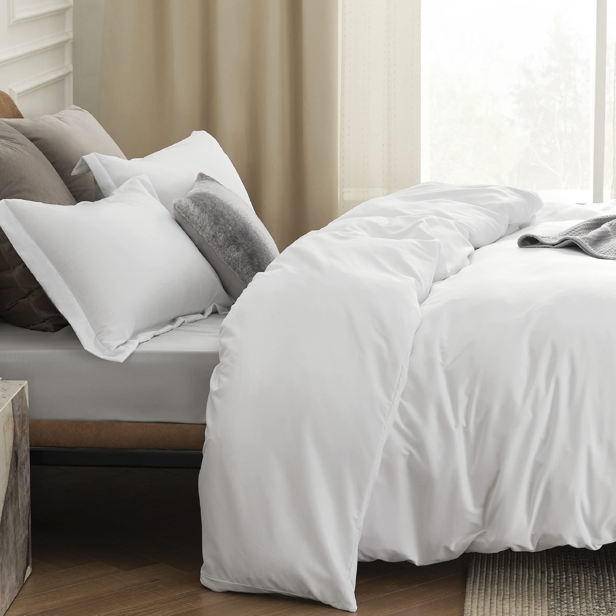 Foto 6 pulgar | Funda de Edredón Bedsure Queen Size Poliéster Blanco - Venta Internacional