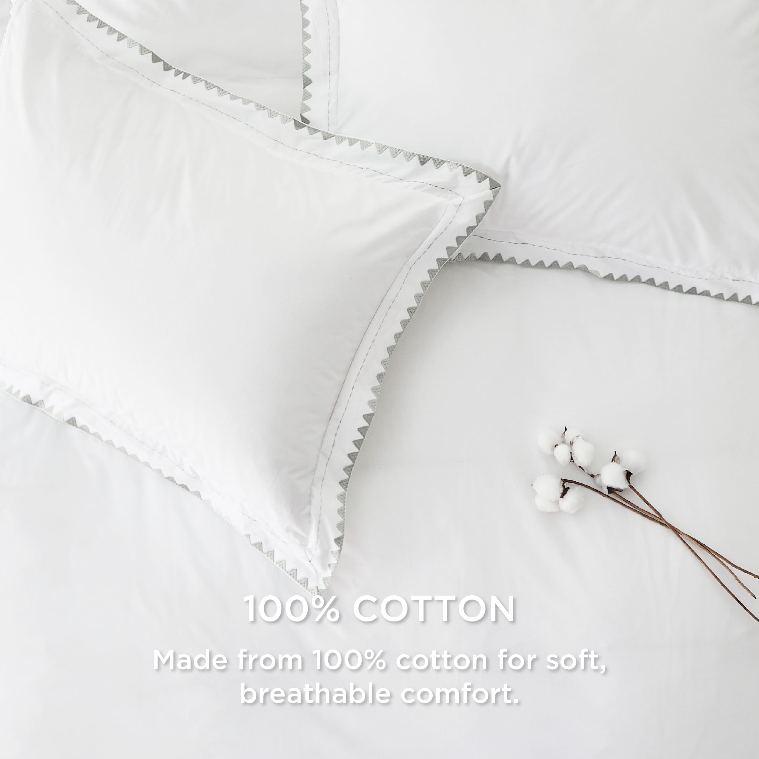 Foto 3 pulgar | Funda de Edredón de Algodón con Bordado Bohemio King Size Blanco - Venta Internacional