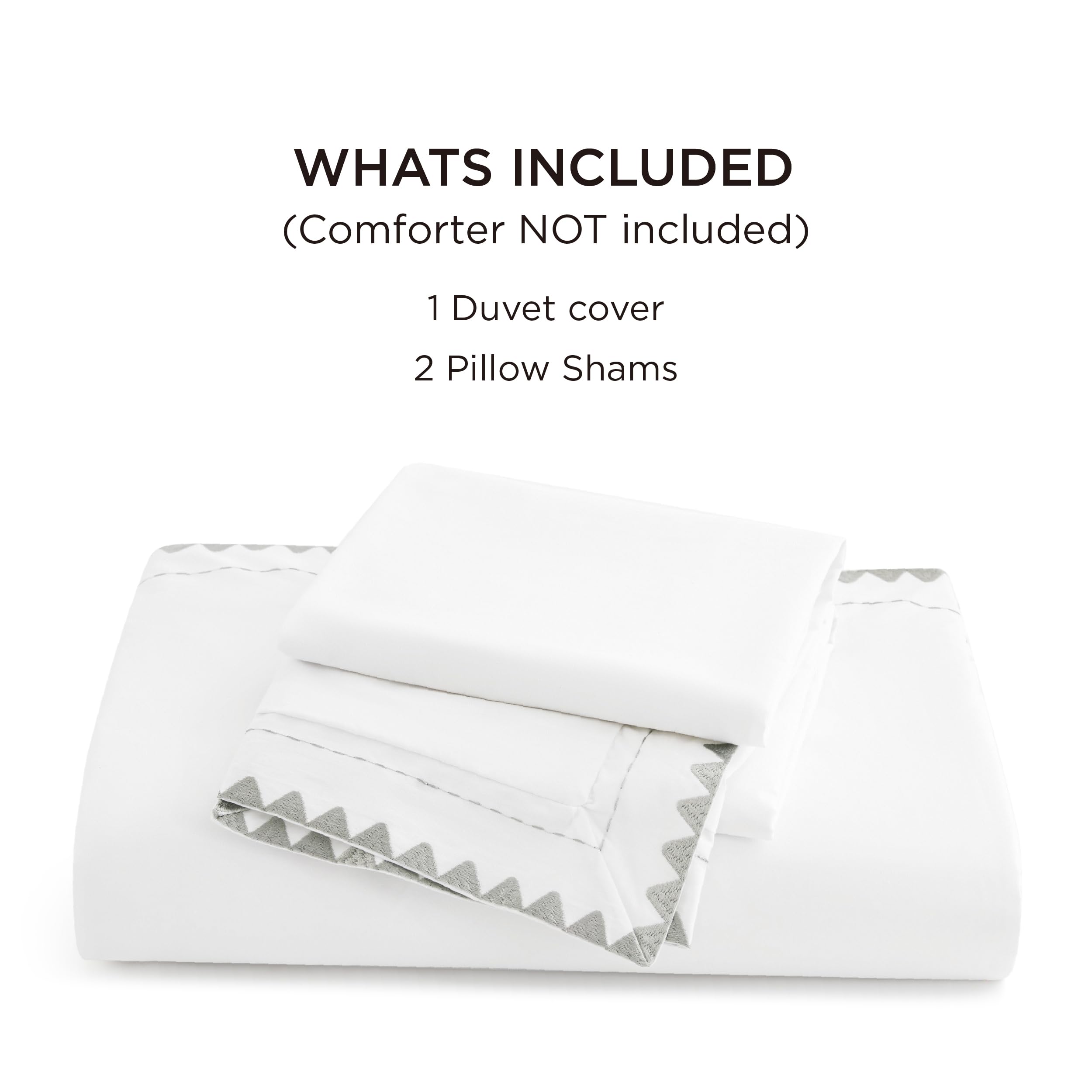 Foto 6 | Funda de Edredón de Algodón con Bordado Bohemio King Size Blanco - Venta Internacional