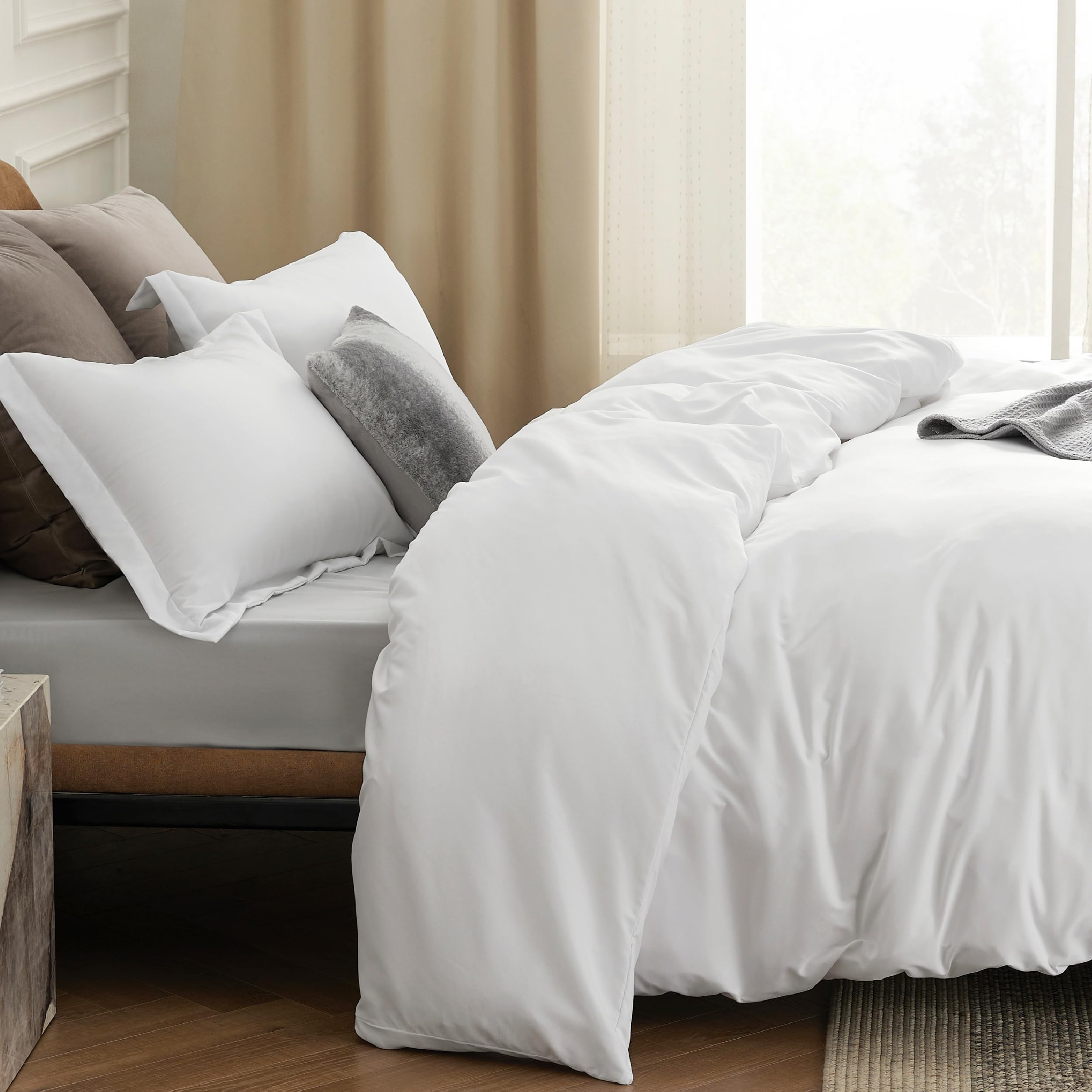 Foto 6 pulgar | Funda de Edredón King Size Suave Doble Cepillada Avellana - Venta Internacional