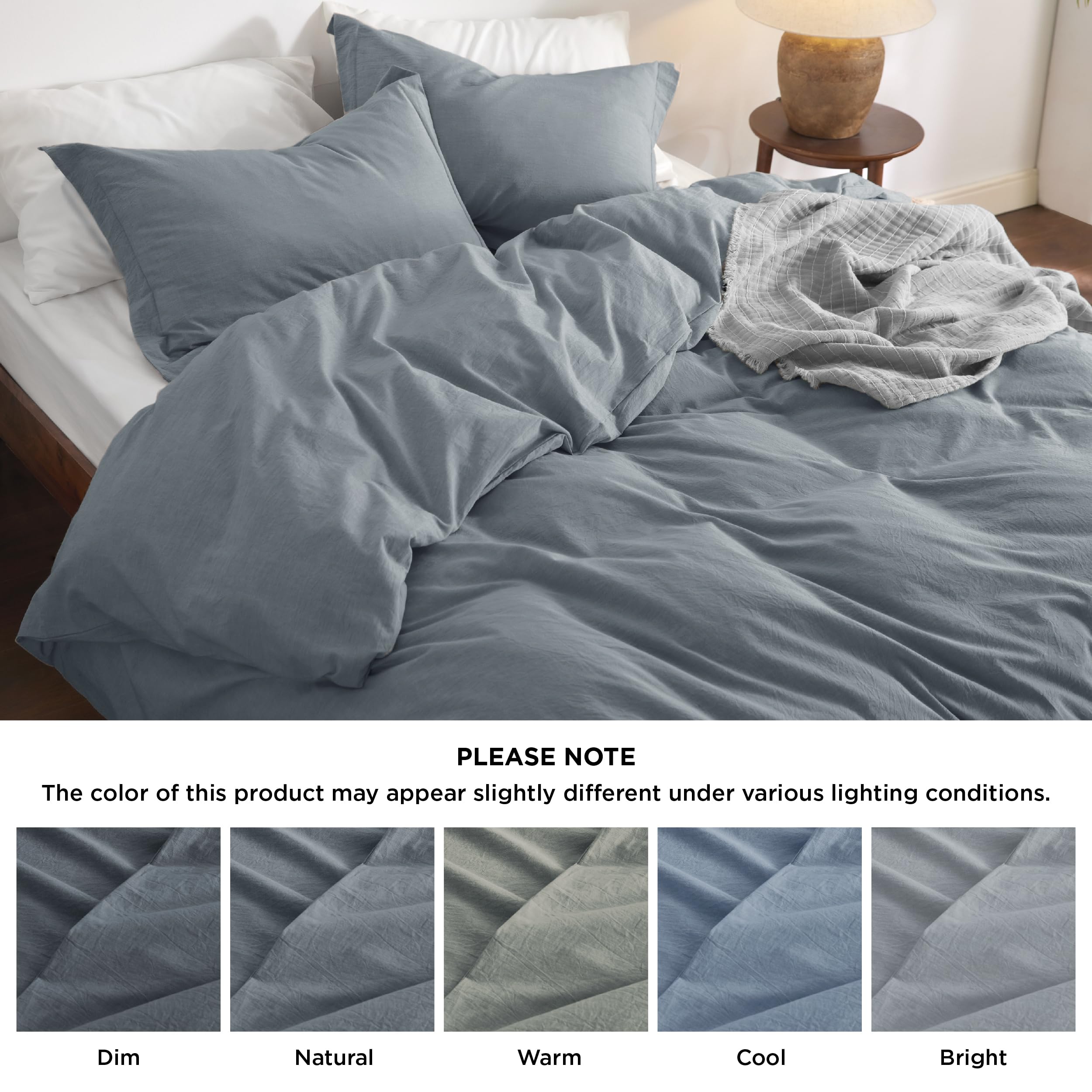 Foto 6 pulgar | Funda de Edredón Algodón King Size Gris - Venta Internacional