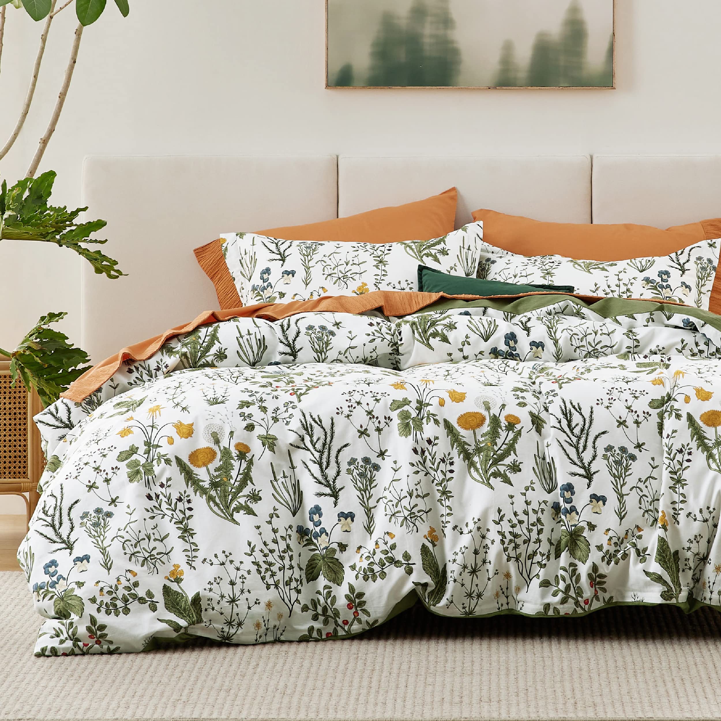 Foto 2 pulgar | Funda de Edredón Bedsure King Algodón Reversible con Estampado Floral - Venta Internacional