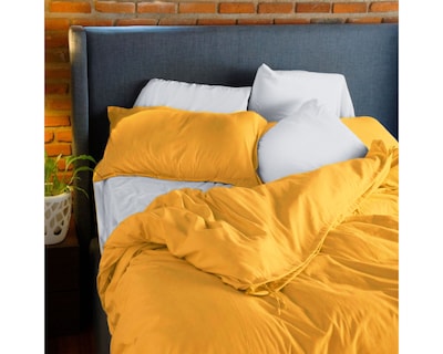 Foto 2 | Juego De Fundas De Duvet Koala - Rebeca - Amarillo Mango - Mat / Qs