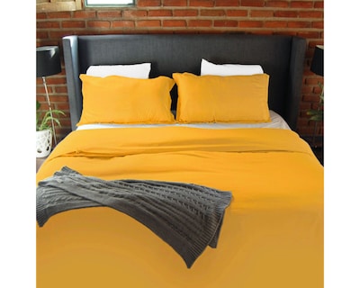 Foto 3 | Juego De Fundas De Duvet Koala - Rebeca - Amarillo Mango - Mat / Qs