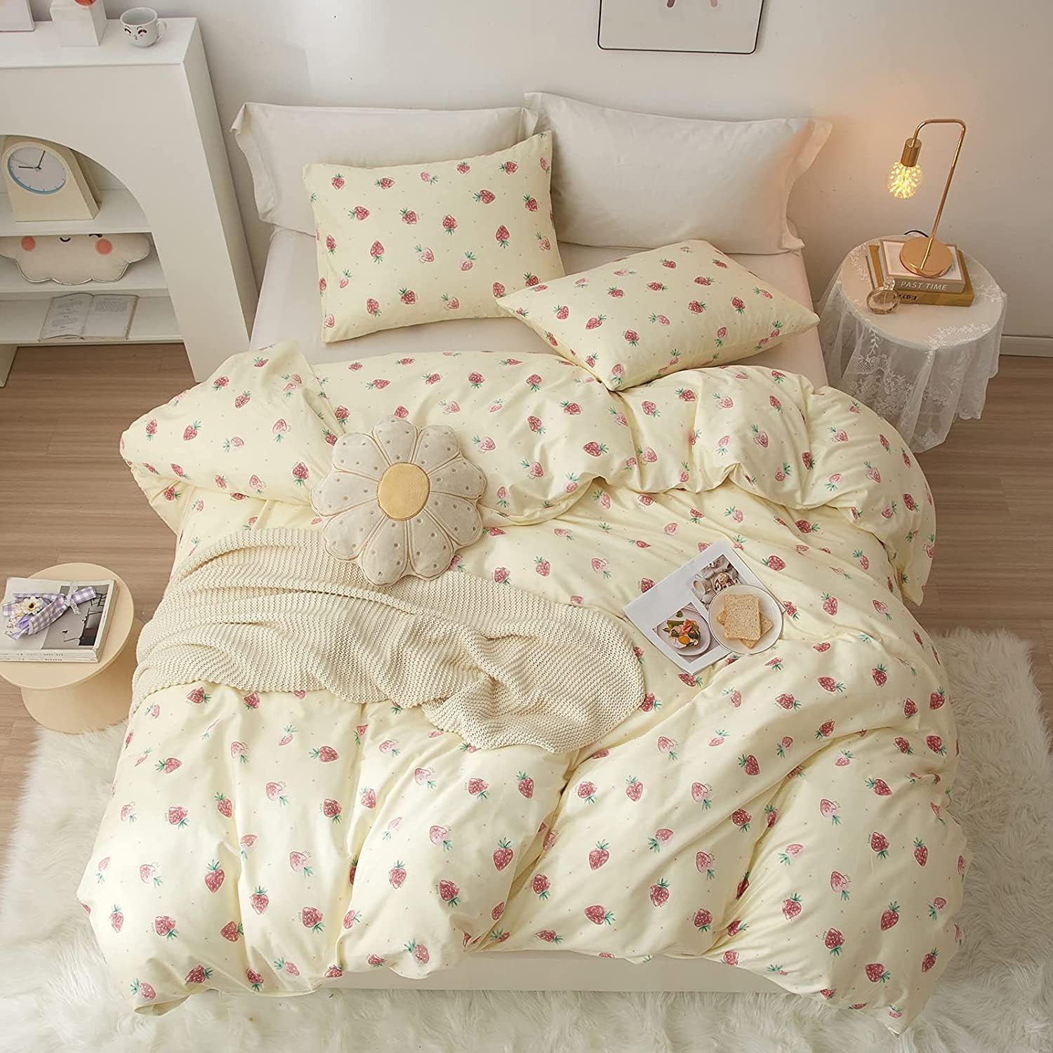 Funda de Edredón Lifetb Cute Strawberry Twin Kids Algodón - Venta Internacional