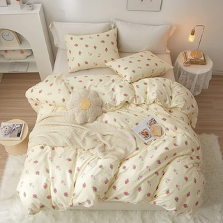 Foto 1 | Funda de Edredón Lifetb Cute Strawberry Twin Kids Algodón - Venta Internacional