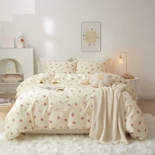 Foto 2 | Funda de Edredón Lifetb Cute Strawberry Twin Kids Algodón - Venta Internacional