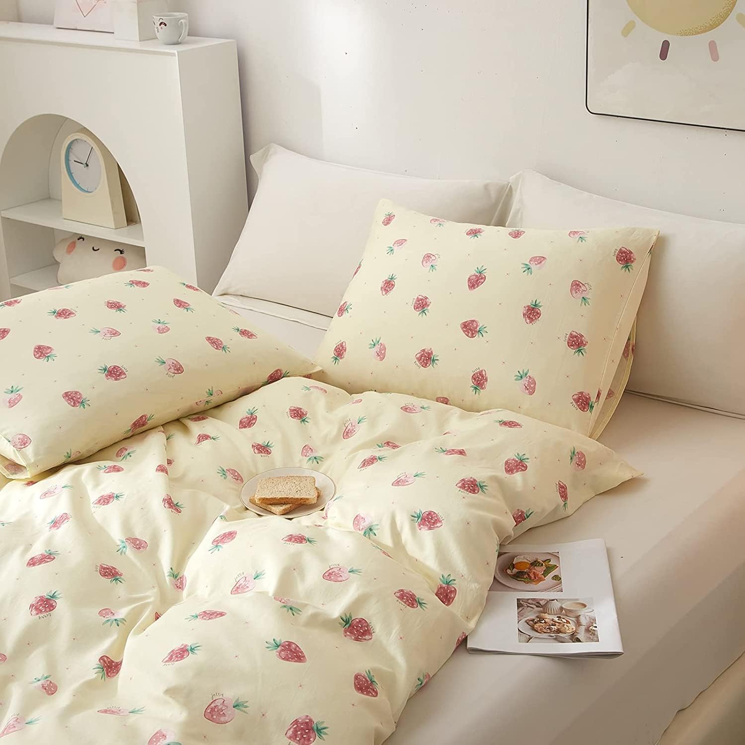 Foto 6 | Funda de Edredón Lifetb Cute Strawberry Twin Kids Algodón - Venta Internacional