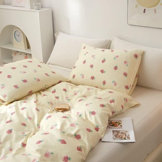 Foto 6 | Funda de Edredón Lifetb Cute Strawberry Twin Kids Algodón - Venta Internacional