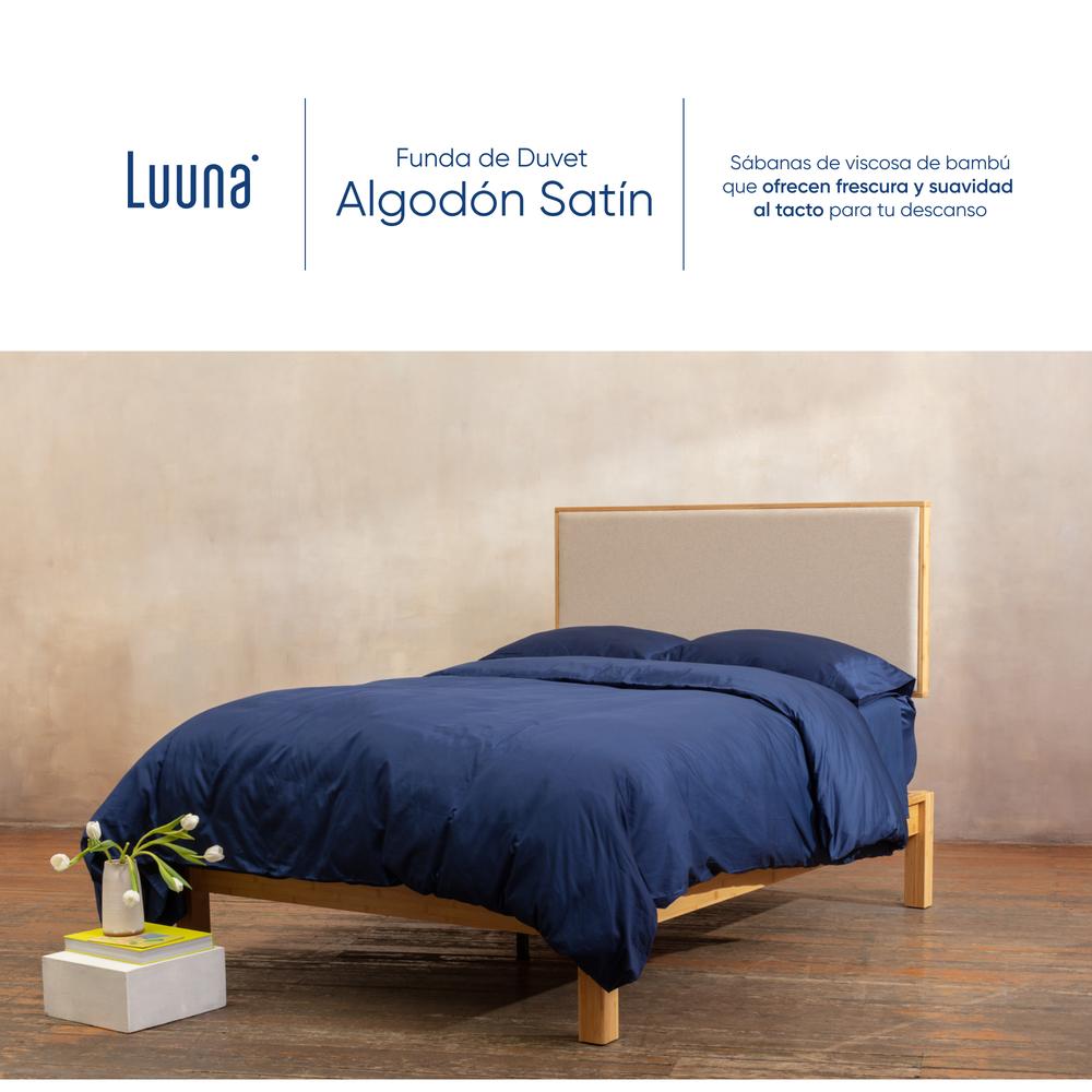 Foto 2 | Funda De Duvet De Algodón Satinado Luuna, Tratamiento Antimicrobiano, Fresco Y Durable, Matriqueen