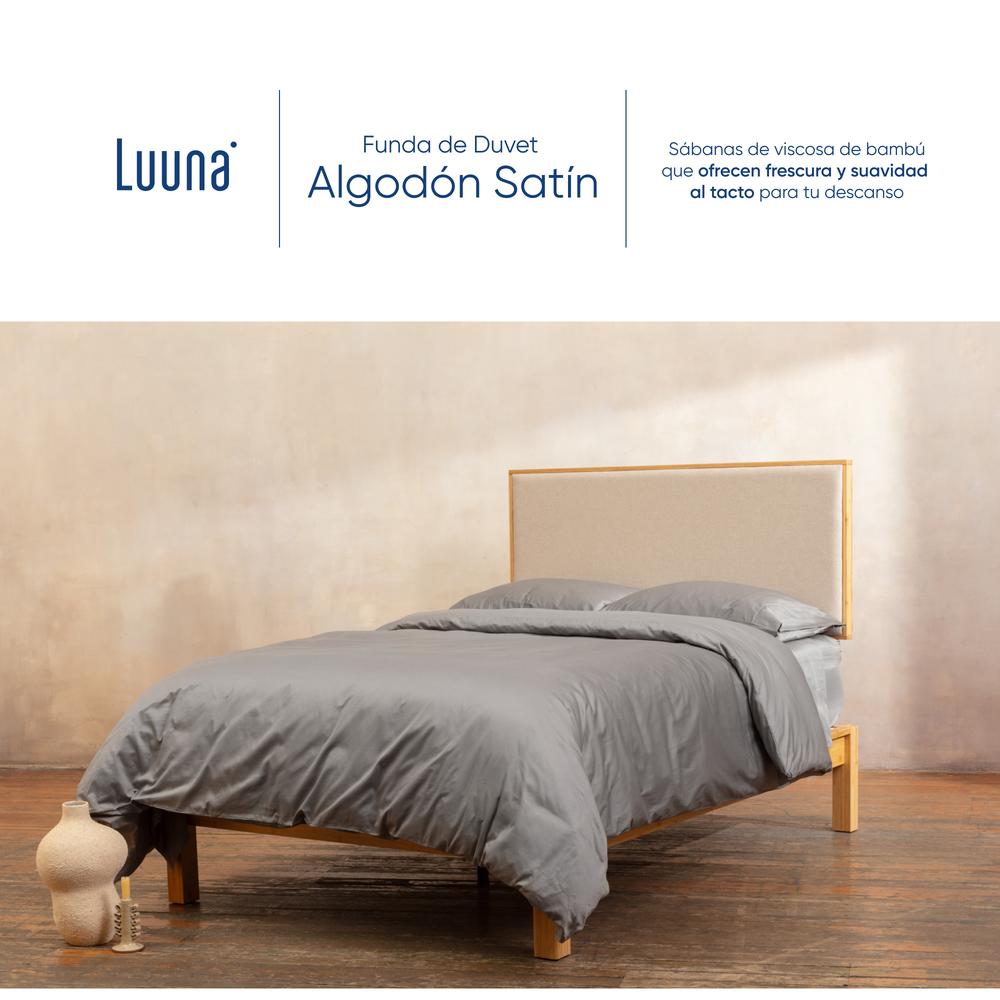 Foto 2 | Funda De Duvet De Algodón Satinado Luuna, Tratamiento Antimicrobiano, Fresco Y Durable, King Size