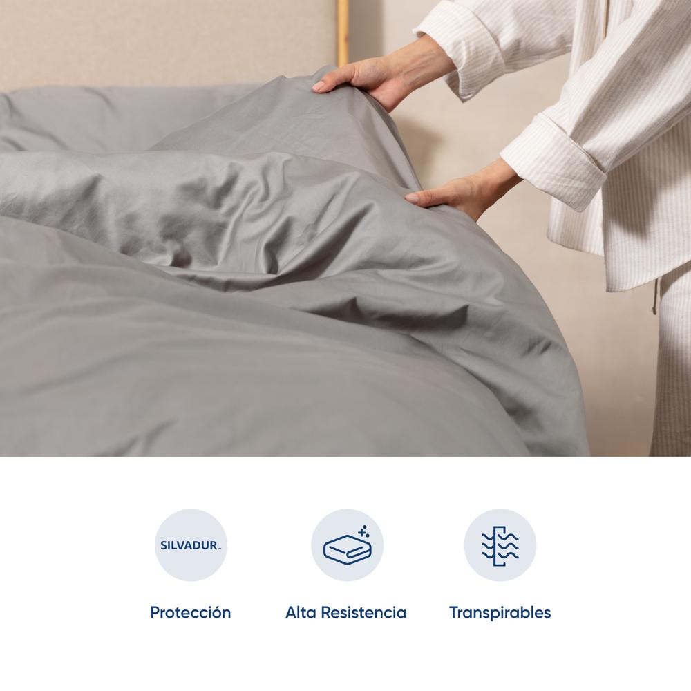 Foto 3 | Funda De Duvet De Algodón Satinado Luuna, Tratamiento Antimicrobiano, Fresco Y Durable, King Size
