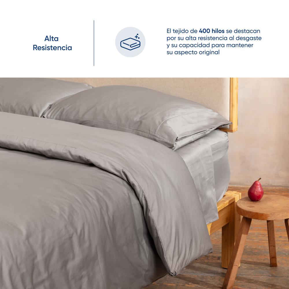 Foto 4 | Funda De Duvet De Algodón Satinado Luuna, Tratamiento Antimicrobiano, Fresco Y Durable, King Size