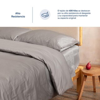 Foto 4 | Funda De Duvet De Algodón Satinado Luuna, Tratamiento Antimicrobiano, Fresco Y Durable, King Size