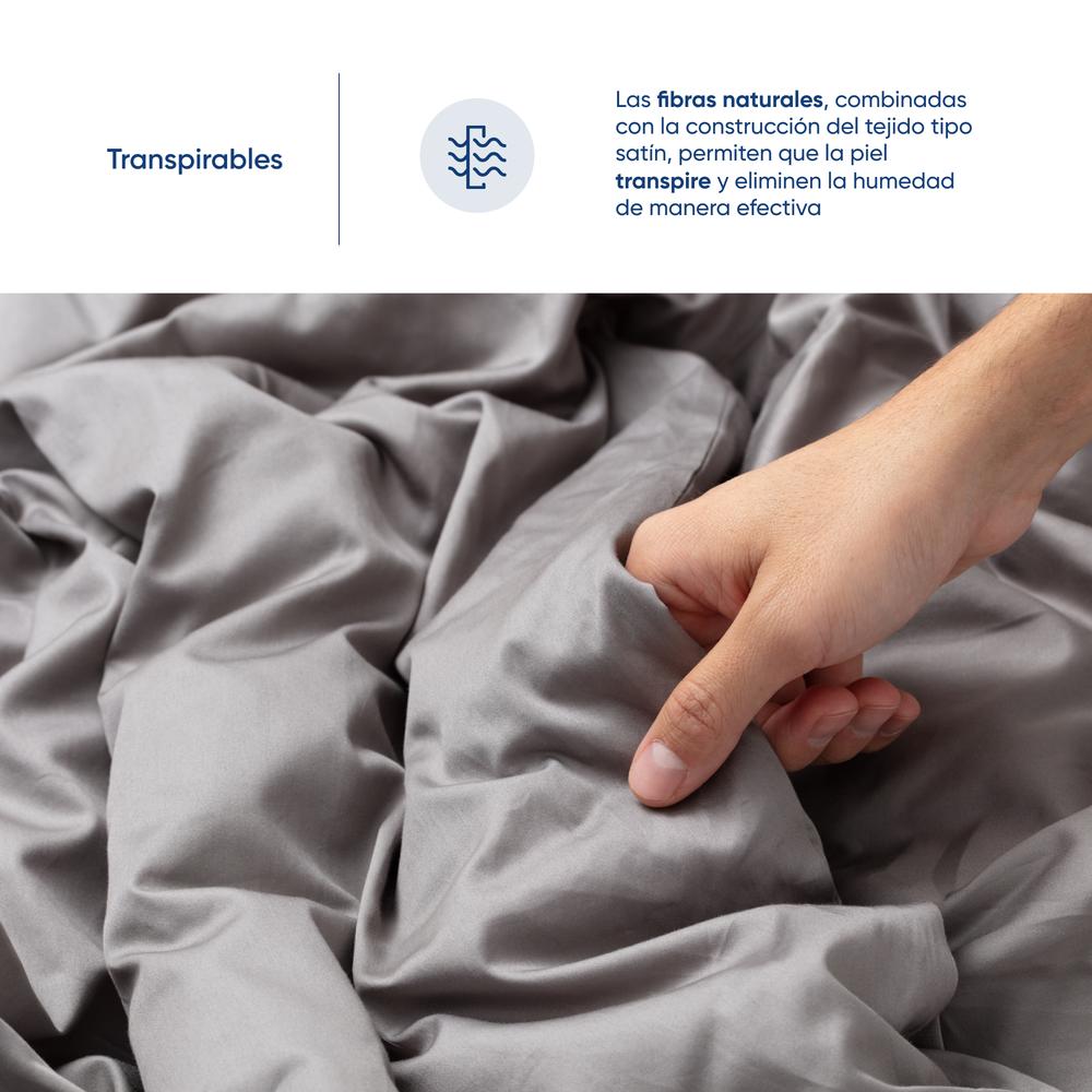 Foto 5 | Funda De Duvet De Algodón Satinado Luuna, Tratamiento Antimicrobiano, Fresco Y Durable, King Size
