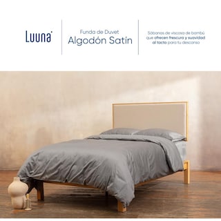 Foto 2 | Funda De Duvet De Algodón Satinado Luuna, Tratamiento Antimicrobiano, Fresco Y Durable, Matriqueen