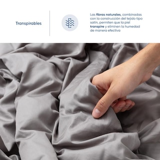 Foto 5 | Funda De Duvet De Algodón Satinado Luuna, Tratamiento Antimicrobiano, Fresco Y Durable, Matriqueen