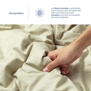 Foto 5 | Funda De Duvet De Algodón Satinado Luuna, Tratamiento Antimicrobiano, Fresco Y Durable, Matriqueen