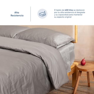Foto 4 | Funda De Duvet De Algodón Satinado Luuna, Tratamiento Antimicrobiano, Fresco Y Durable, Individual