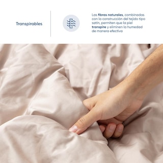 Foto 5 | Funda De Duvet De Algodón Satinado Luuna, Tratamiento Antimicrobiano, Fresco Y Durable, Matriqueen