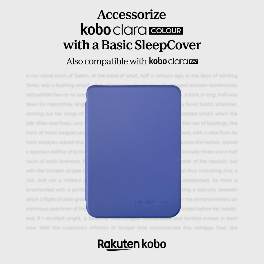 Foto 3 pulgar | Funda Kobo Clara Colour/bw Sleepcover Azul Cobalto Basic Vegan - Venta Internacional.