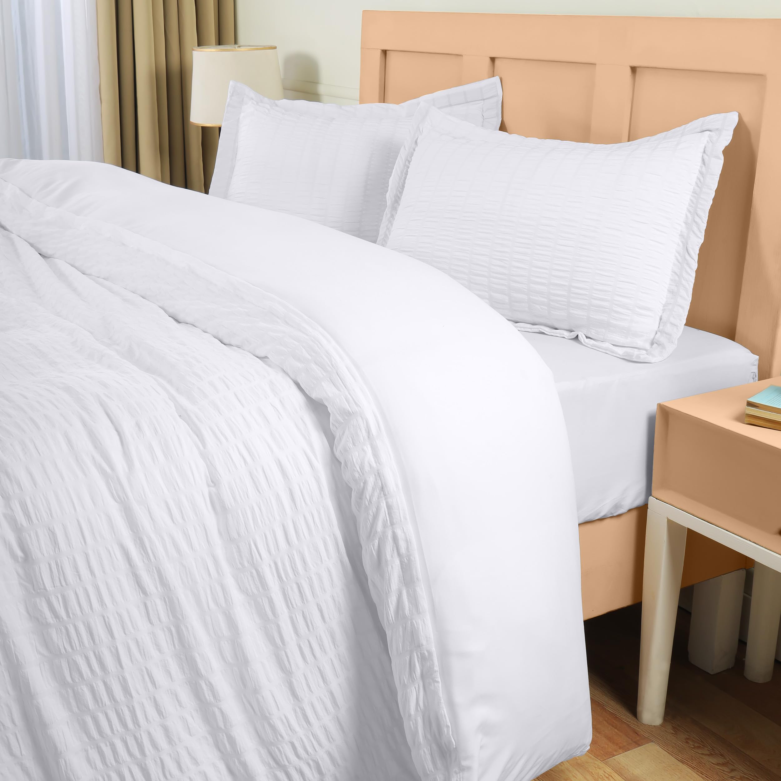 Foto 4 pulgar | Funda de Edredón Utopia Bedding Seersucker Matrimonial Blanco - Venta Internacional