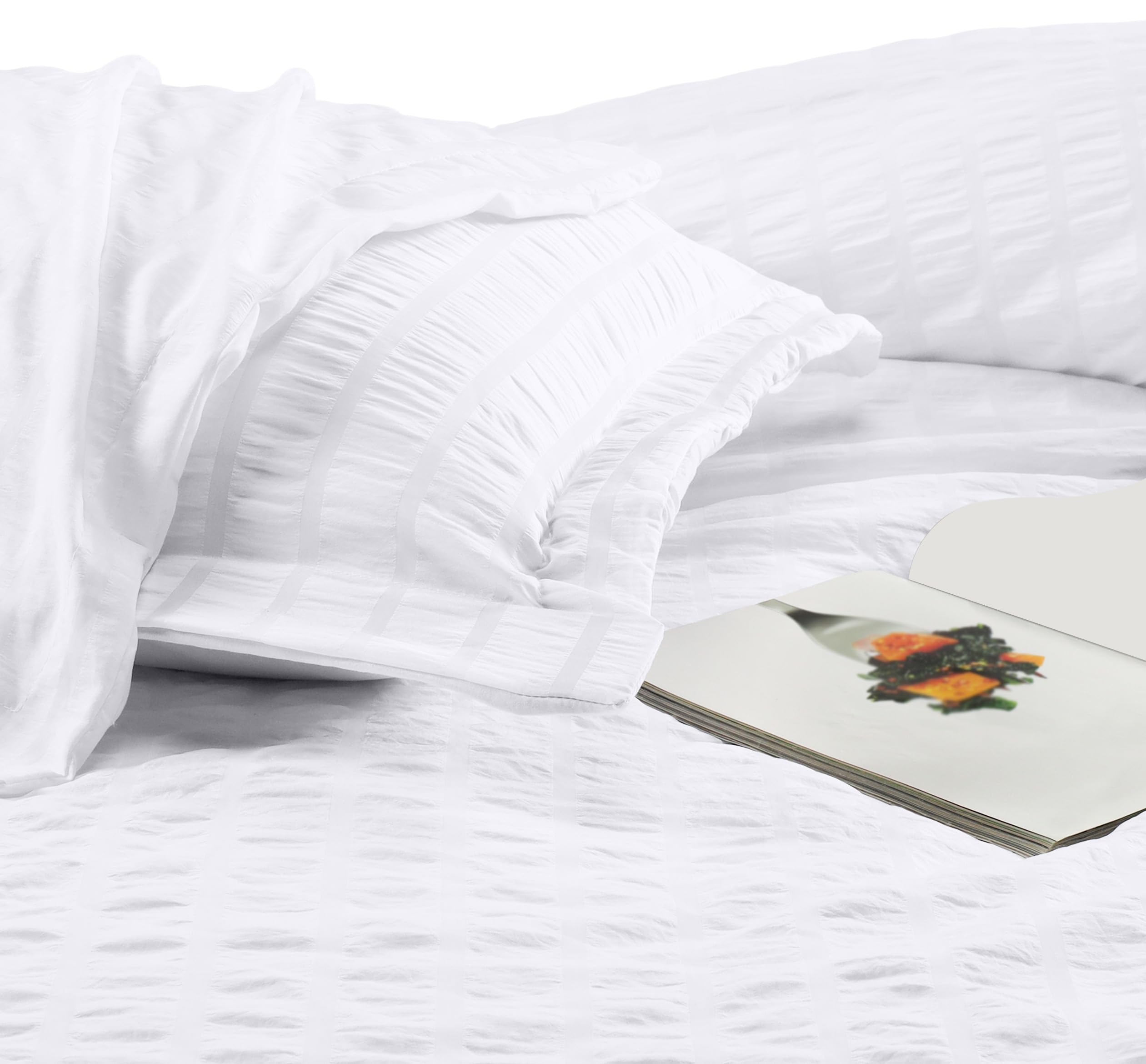 Foto 7 pulgar | Funda de Edredón Utopia Bedding Seersucker Matrimonial Blanco - Venta Internacional