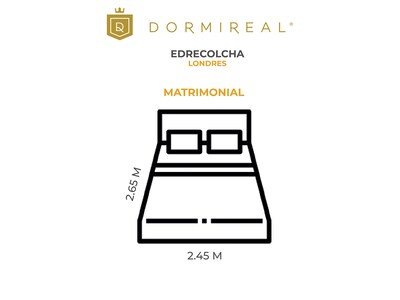 Foto 2 | Edrecolcha Dormireal Matrimonial Londres color Rojo