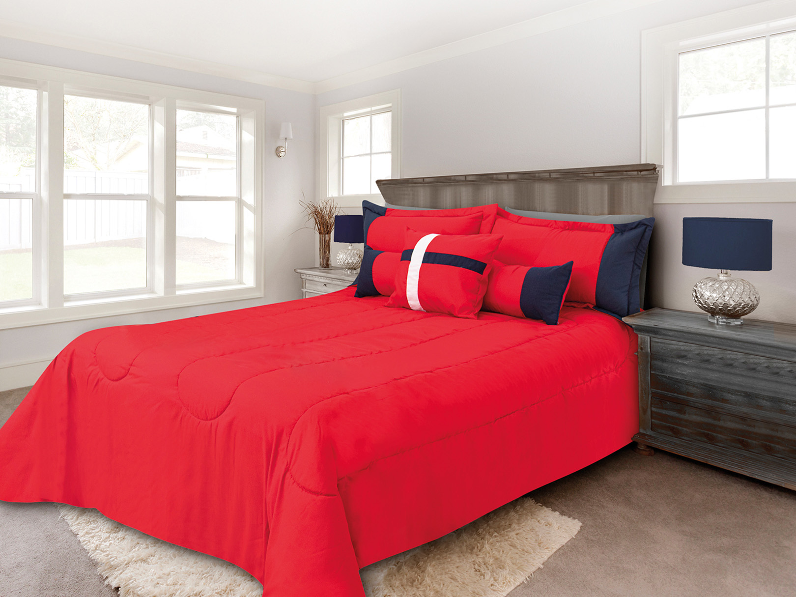 Edrecolcha Dormireal Londres color Rojo King Size