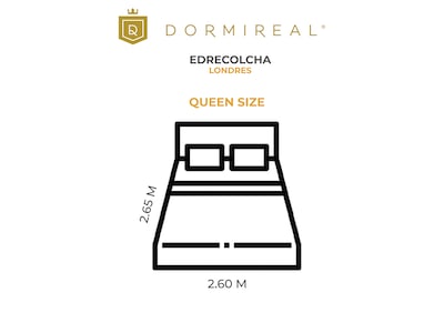 Foto 2 | Edrecolcha DORMIREAL Londres color Rojo Queen Size