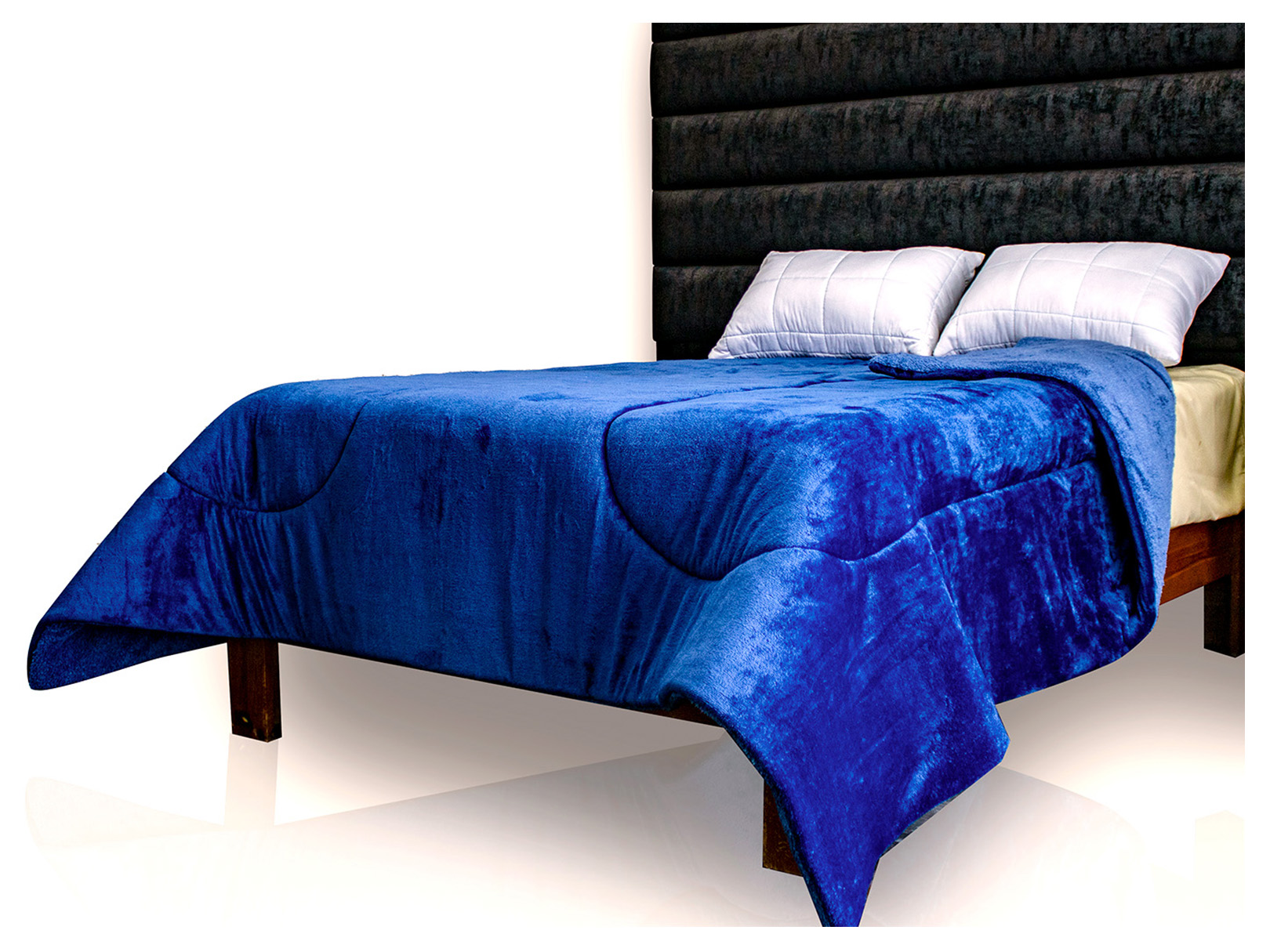 Cobertor Dormireal Liso Azul King Size