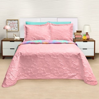 Foto 3 | Edredón Individual Elefantito Hogar Pastel color Rosa Doble Vista