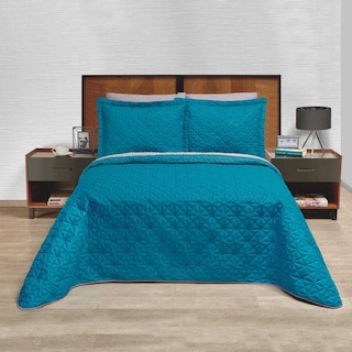 Foto 3 | Edredón Matrimonial Elefantito Hogar Zurich color Azul Doble Vista