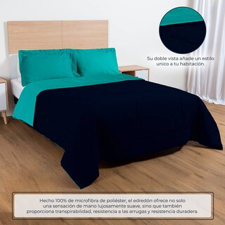 Foto 2 | Edredón Queen Size Spring Air Reversible color Azul
