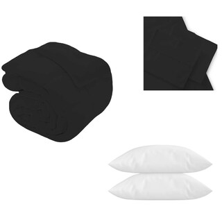Foto 1 | Edredón Acolchado color Negro + 1 Almohada Y Funda de Regalo Stefano Zanni - Individual