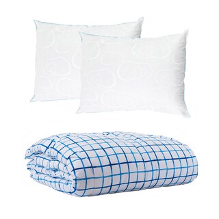 Foto 1 | Edredón DICASA Palermo color Azul Matrimonial y 2 Almohadas Osos