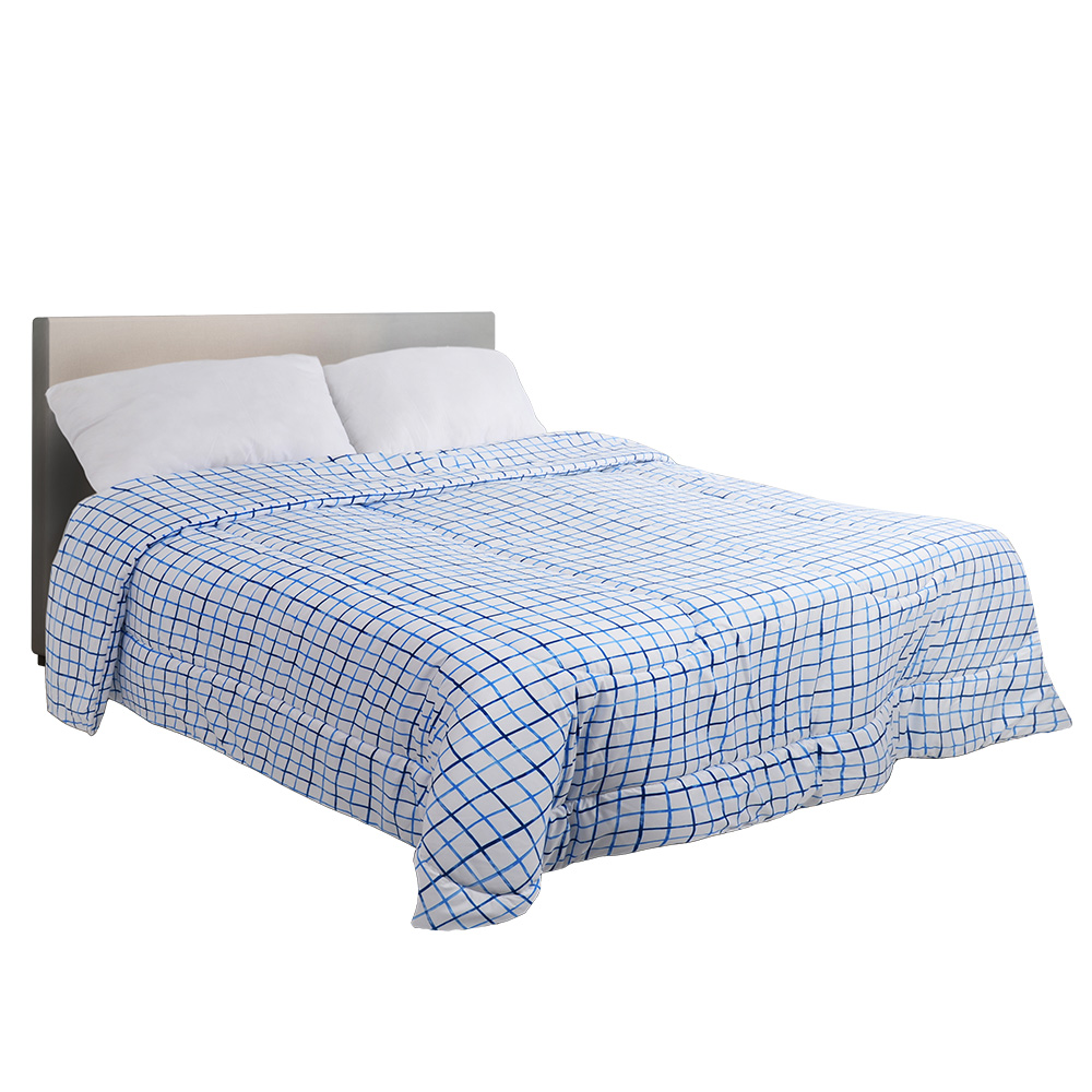 Foto 2 | Edredón DICASA Palermo color Azul Matrimonial más Sábanas color Gris más Protector de Colchón y 2 Almohadas  2 pack