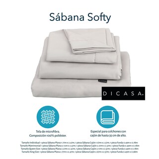 Foto 6 | Edredón Dicasa Homy color Lila King Size + Sábanas Softy Gris + Protector + 2 Almohadas