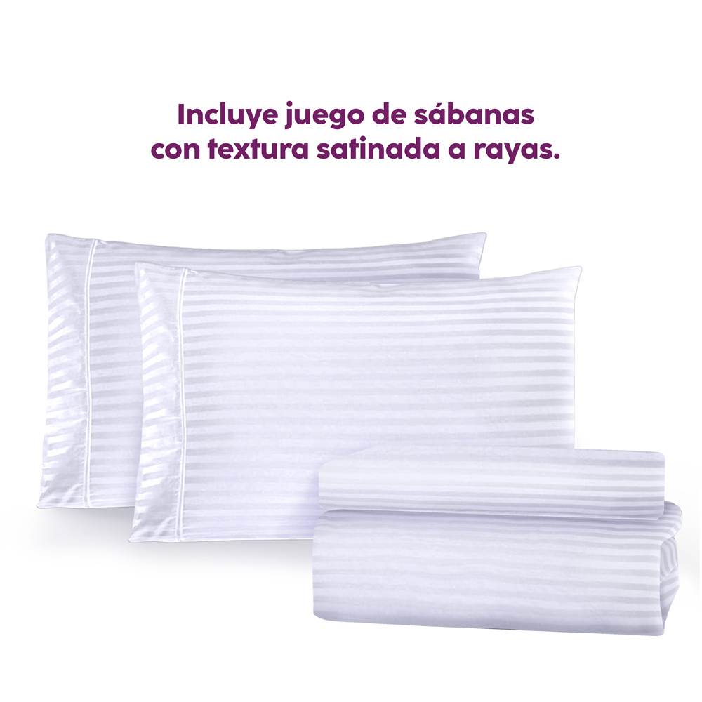 Foto 5 pulgar | Edredón con Juego de Sábanas Elefantito Hogar Duvet color Blanco Matrimonial