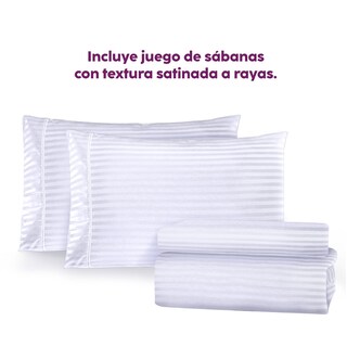 Foto 4 | Edredón con Juego de Sábanas Elefantito Hogar Duvet color Blanco Matrimonial