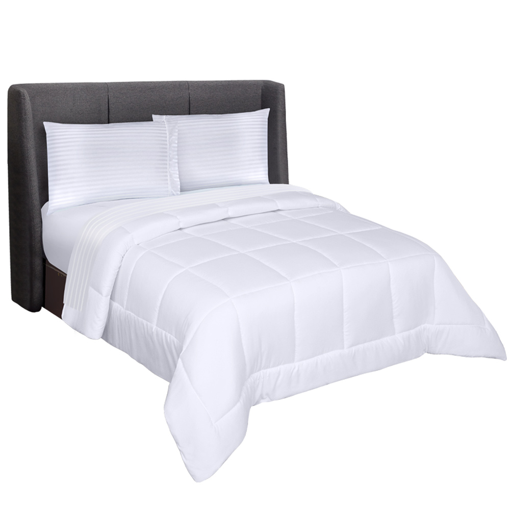 Edredón con Juego de Sábanas Elefantito Hogar Duvet color Blanco Individual