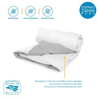 Foto 3 | Edredón Stefano Zanni Home Ultra Fresh Individual Gris/Blanco