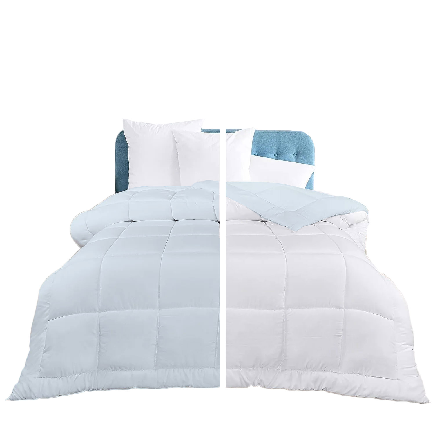 Edredón Stefano Zanni Home Ultra Fresh King Size Azul-Blanco