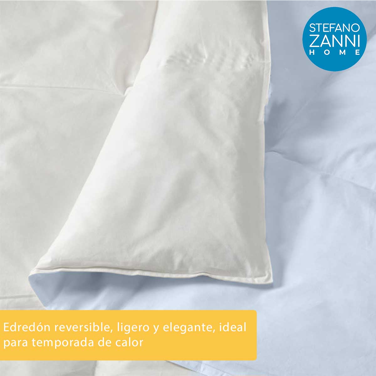 Foto 3 pulgar | Edredón Stefano Zanni Home Ultra Fresh King Size Azul-Blanco