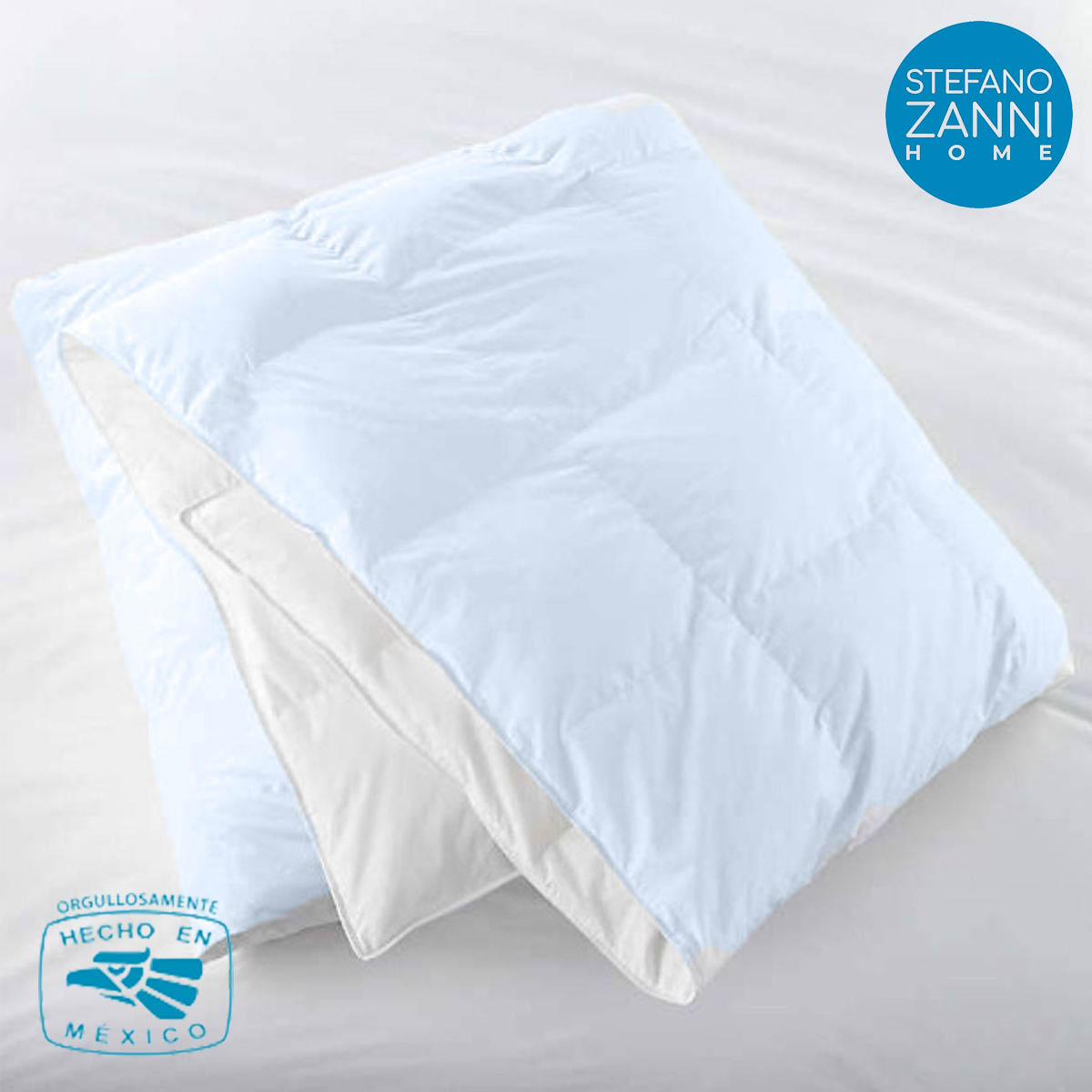 Foto 4 | Edredón Stefano Zanni Home Ultra Fresh King Size Azul-Blanco