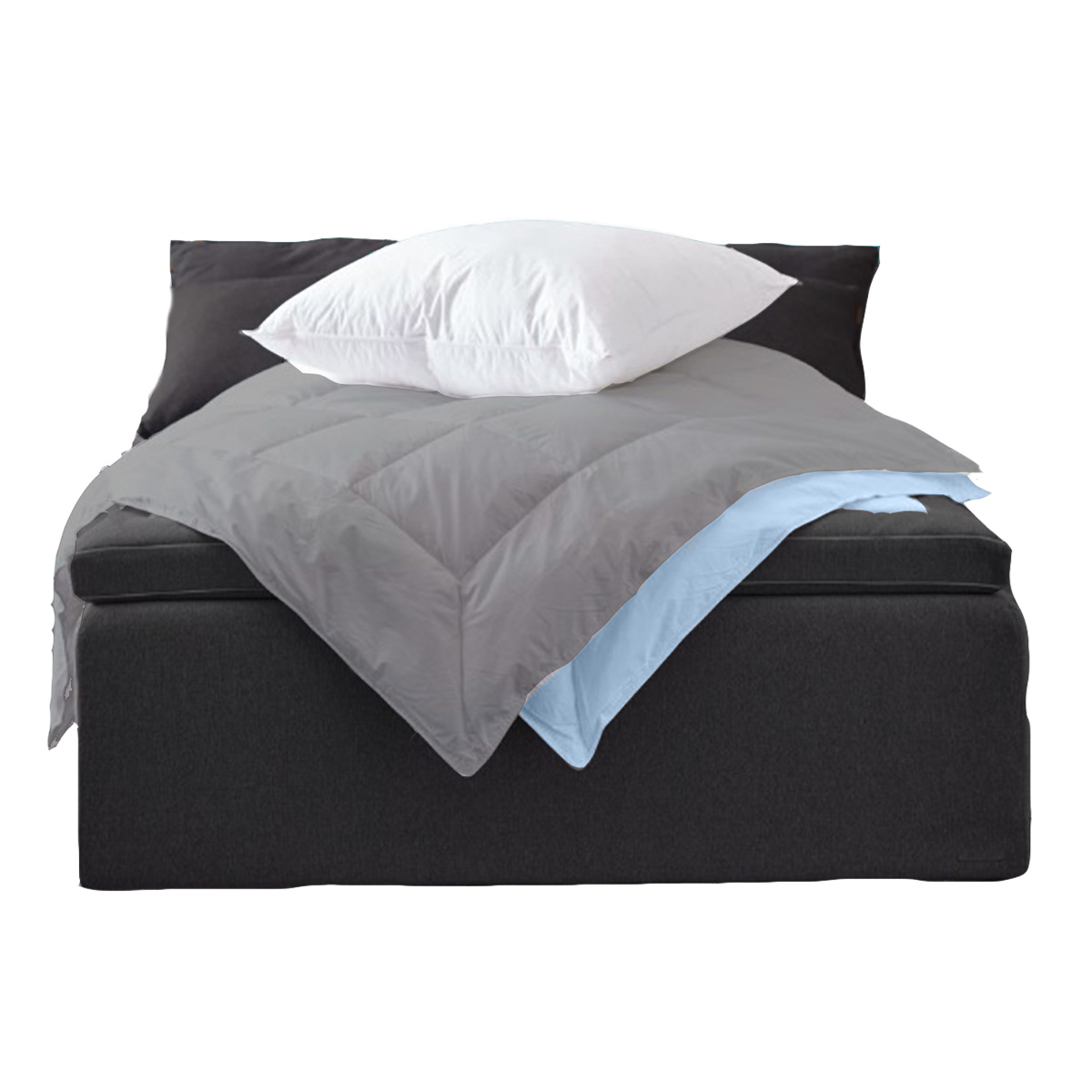 Edredón Stefano Zanni Home Ultra Fresh Matri-Queen Azul-Gris