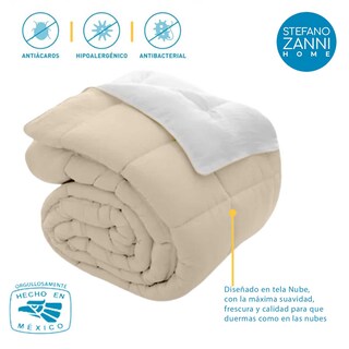 Foto 3 | Edredón Acolchado Reversible Stefano Zanni Home Matrimonial-Queen Size Ivory/Blanco