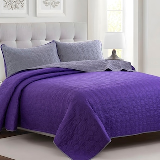 Foto 2 | Edredón con Fundas Decorativas King Size Morado Dos Vistas Violeta