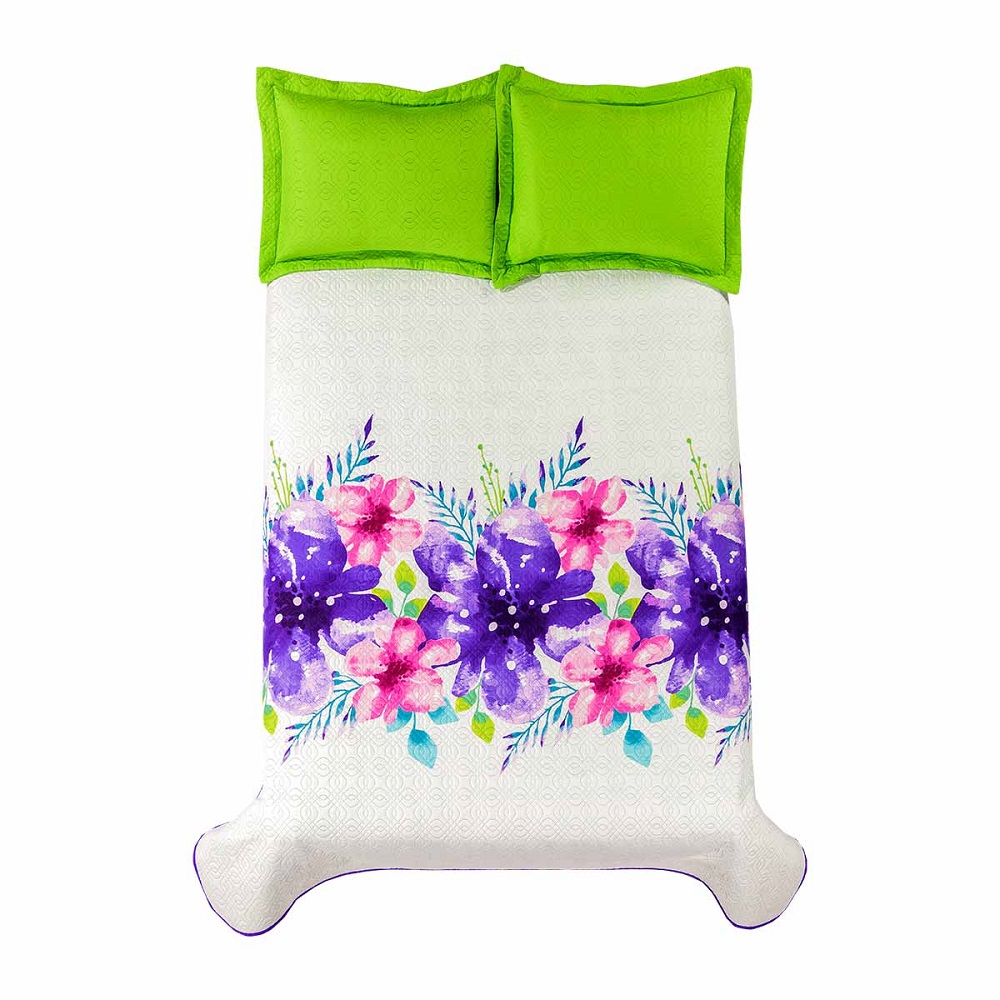Edredón Matrimonial Concord Neo Bloom Gris